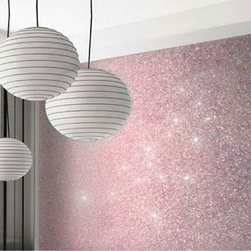 Modern Abstract Neon Pink Glitter Wallpaper by Eclectic