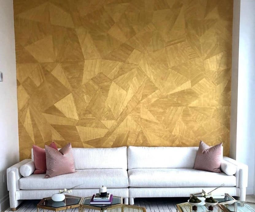 Decorative Paint: Gold metallic paint interior design