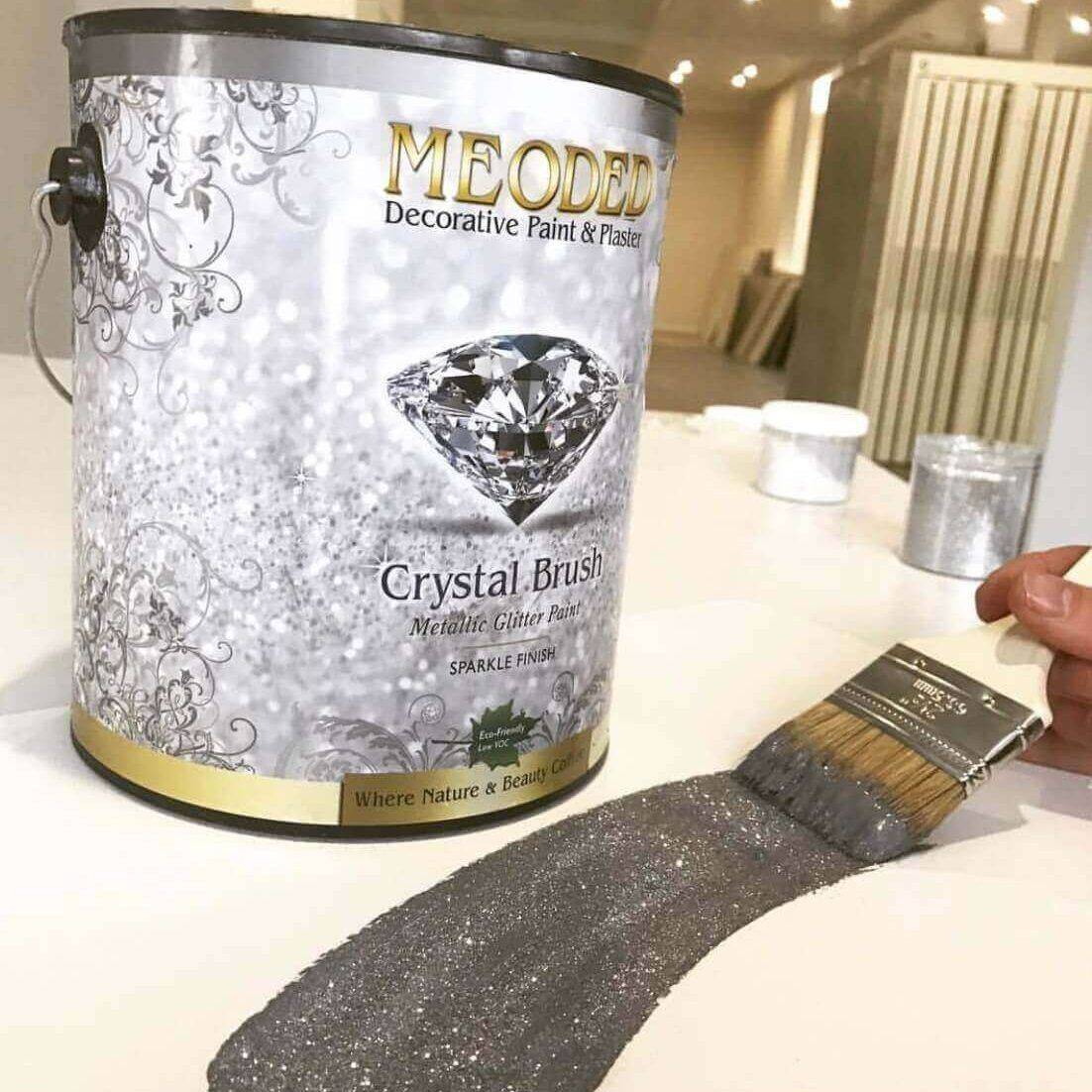 How can I make my walls sparkle? Crystal Brush Glitter Paint