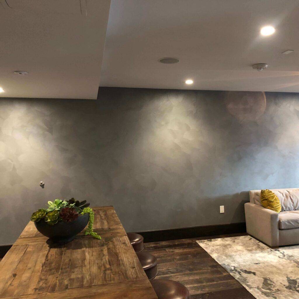 Faux painting - grey wall