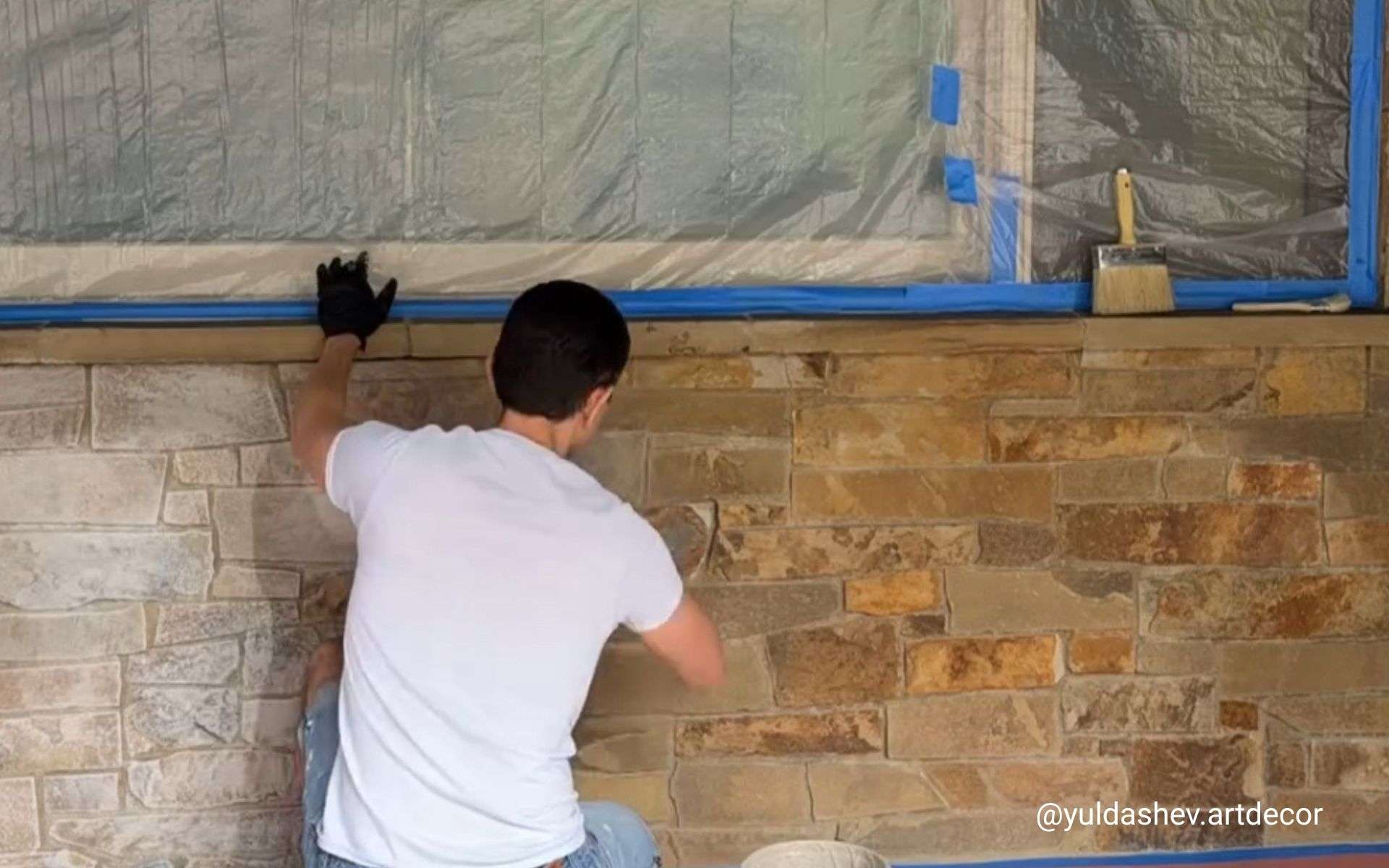 Lime Wash Paint Over Stone