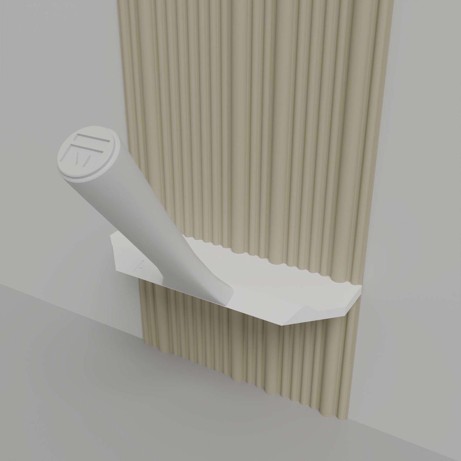 Fluted Raked White B