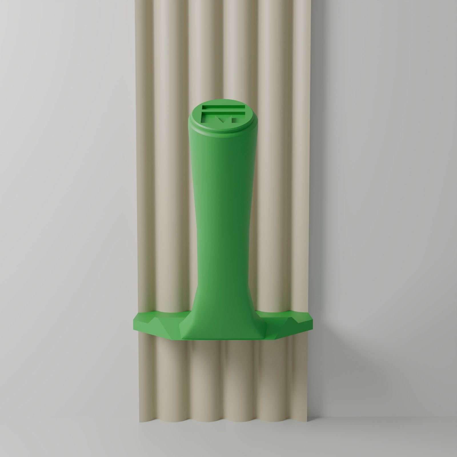 Fluted Green ½ Edged