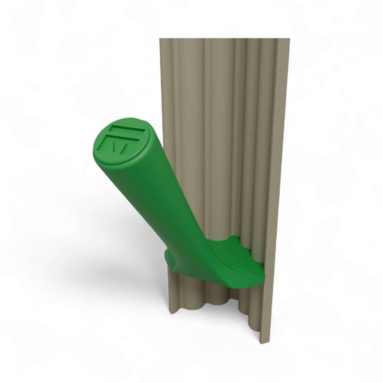 Fluted Green Inside Corner
