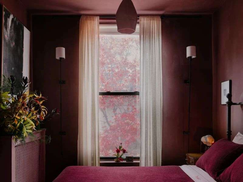 Red Wine Lime Wash in a Bronx Loft