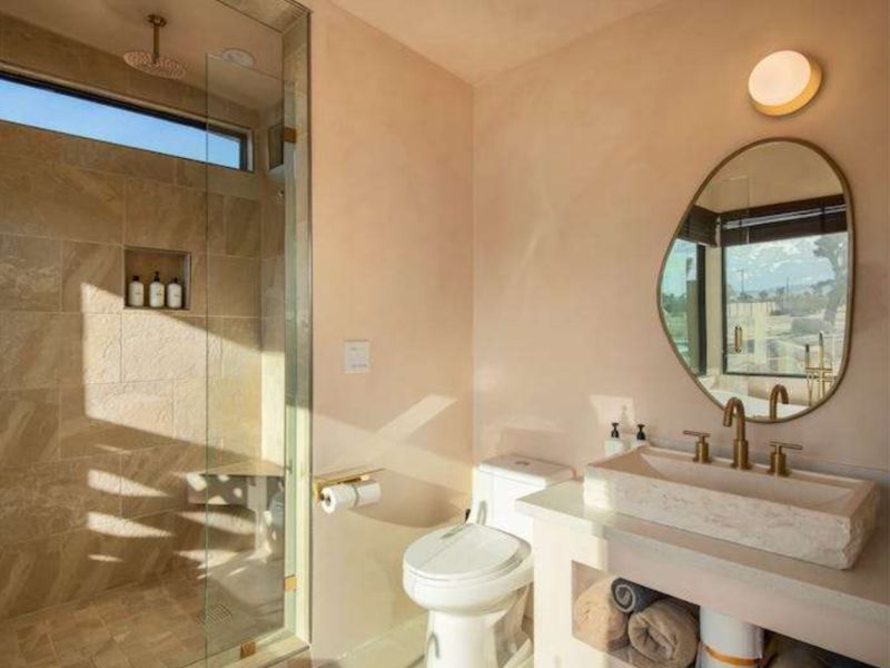 lime wash bathroom walls with tile bath design