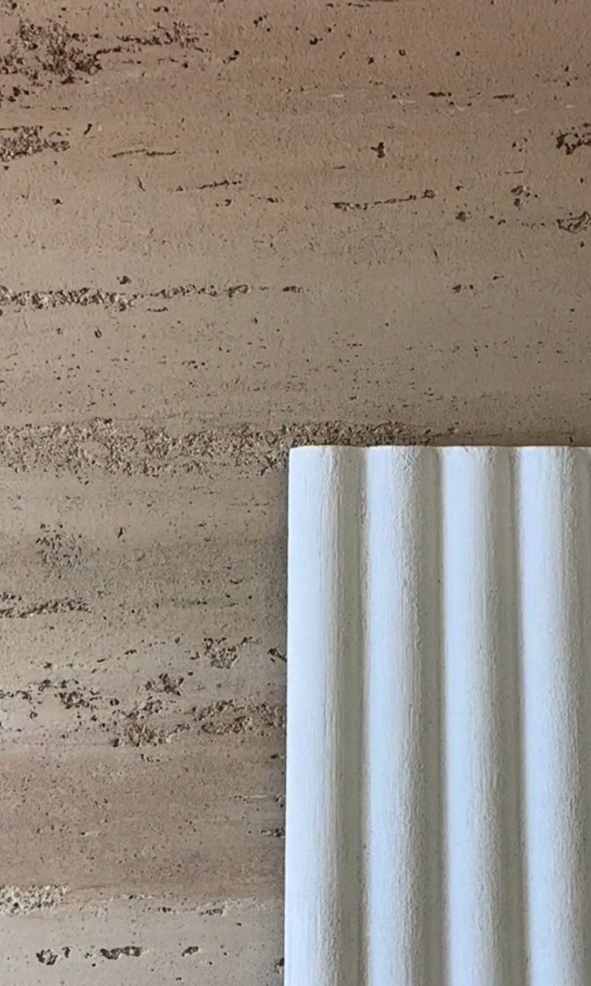  Meoded Plaster Samples, Travertine and Fluted