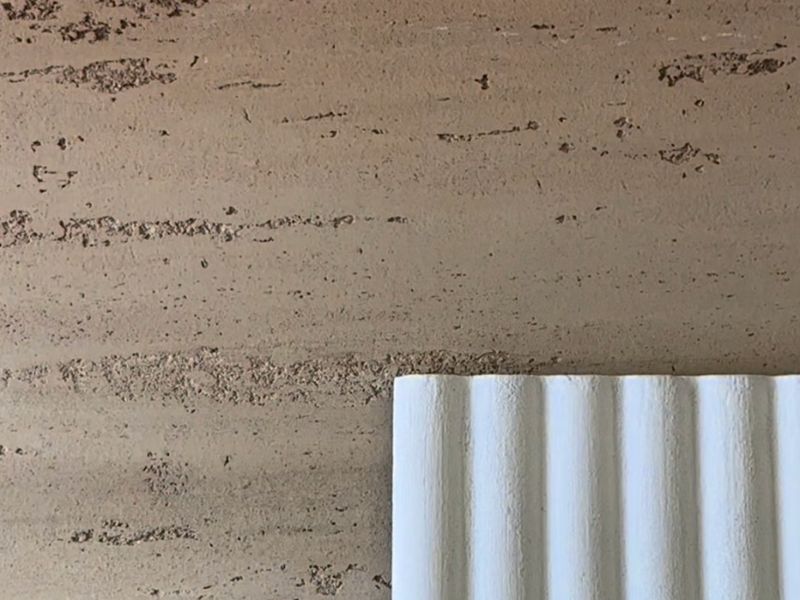 Travertine and Fluted Plaster Samples, Palladino and Intonaco